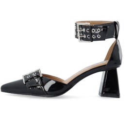 BIAMARALYN Buckle D'orsay Pump Faux Leather - Black