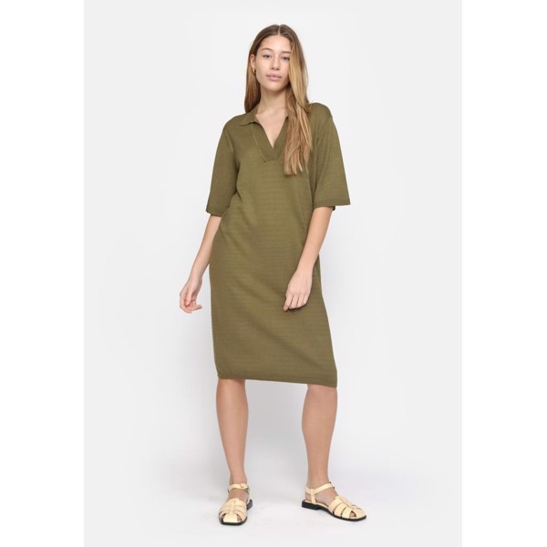 SRLea SS Polo Knit Dress Martini Olive