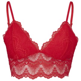 Wave Lace Zoe Bralette Top Red