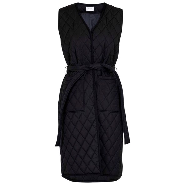 Mono Quilted Waistcoat Black