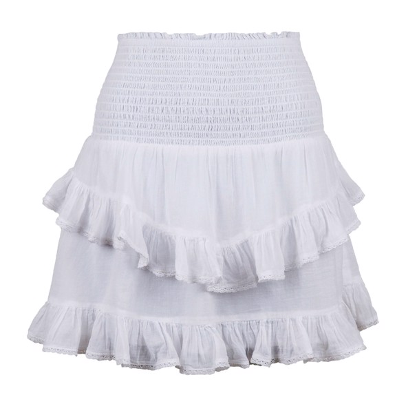 Line Dobby Skirt white