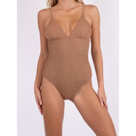 Skin Sand Crepe Swimsuit Toffee