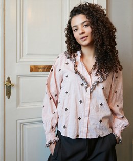 Degas Blouse - Dusty Rose/Brown