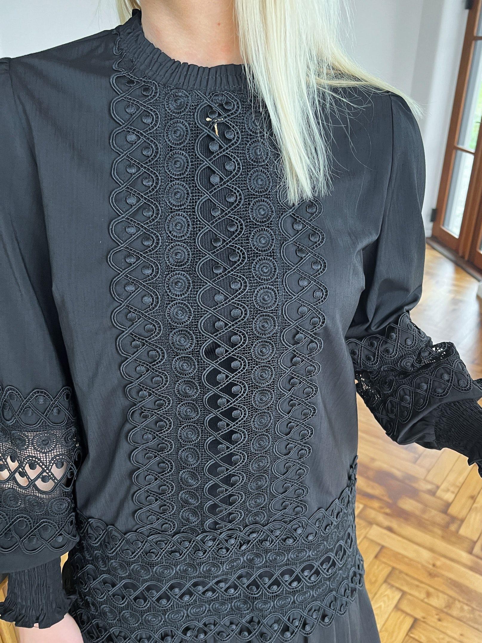 Maiden Styre vindruer Neo Noir - Katja Embroidery Dress Black