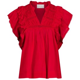 Jayla S Voile Top Red