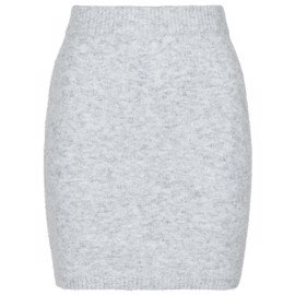Marie Knit Skirt Light Grey Melange
