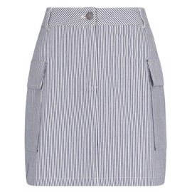 Suzie Stripe Skirt Off White