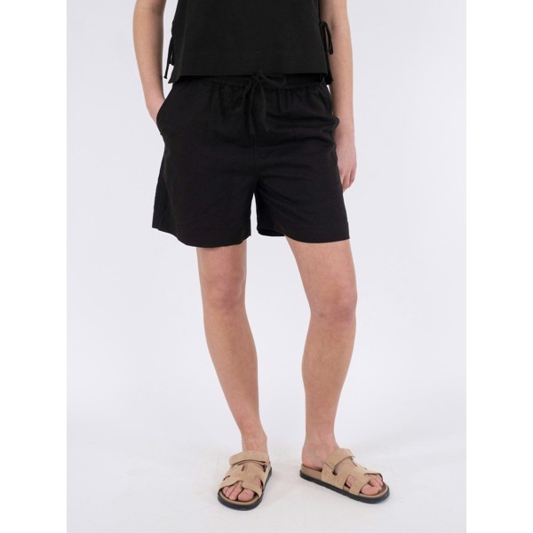 Shea Linen Shorts Black