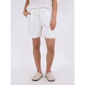 Shea Linen Shorts White