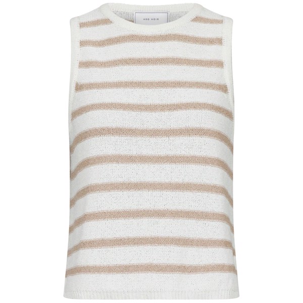 Chira Boucle Knit Stripe Top Sand