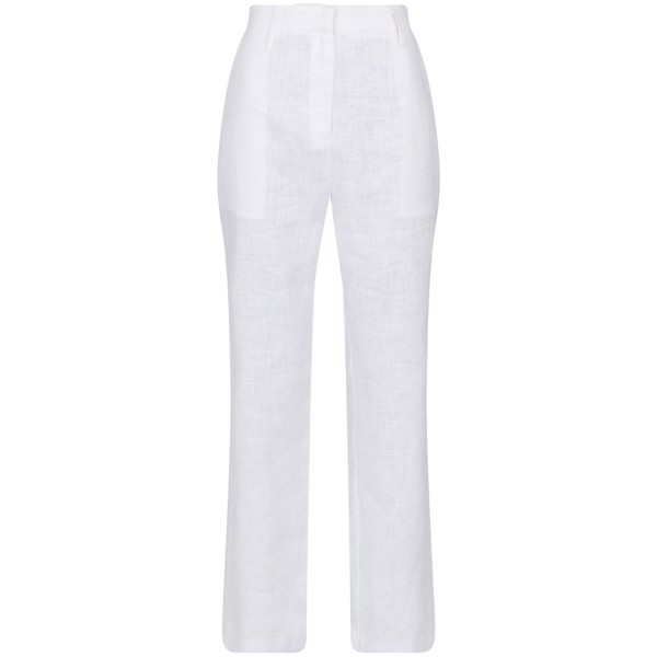 Alice Heavy Linen Pants White