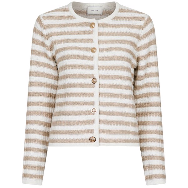 Limone Stripe Knit Jacket Sand