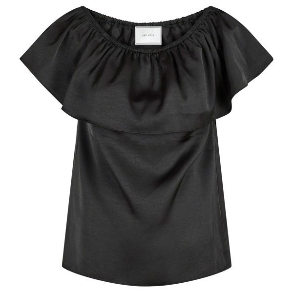 Kris Heavy Sateen Top Black