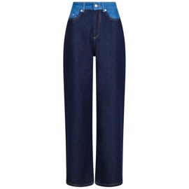 Duran Contrast Pants Dark Blue