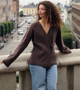 Marie Louise Knit Cardigan Brown Melange