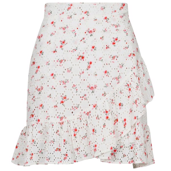 Bekka Embroidery Rose Skirt Pink