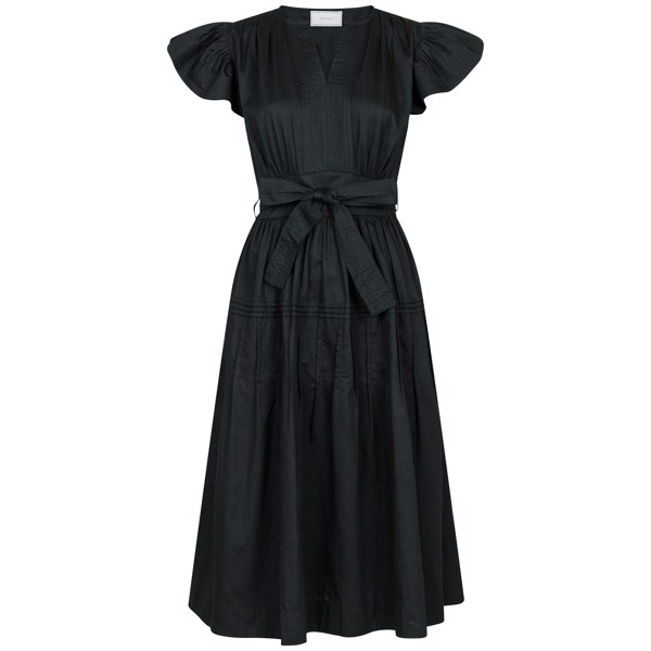 Marine Cotton Satin Dress