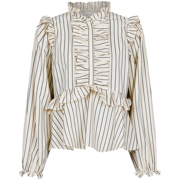 Hawaii Stripe Blouse Creme