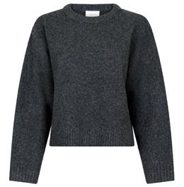 Detri Solid Knit Blouse Antracit