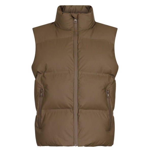 Annike C Puffer Waistcoat Dark Taupe