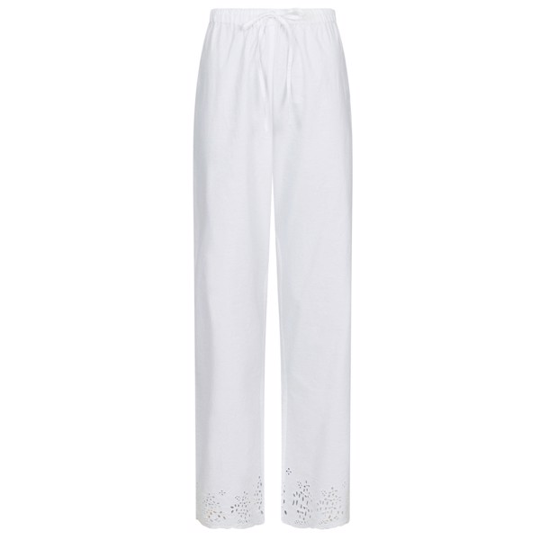 William Embroidery Pants White