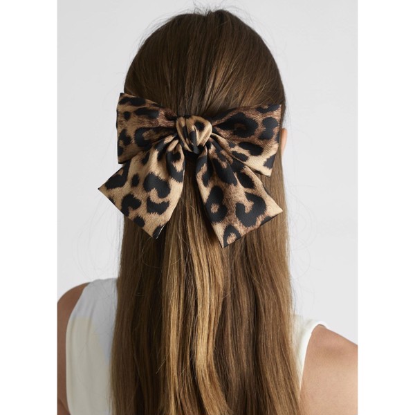 Bow Hair Clip Leopard