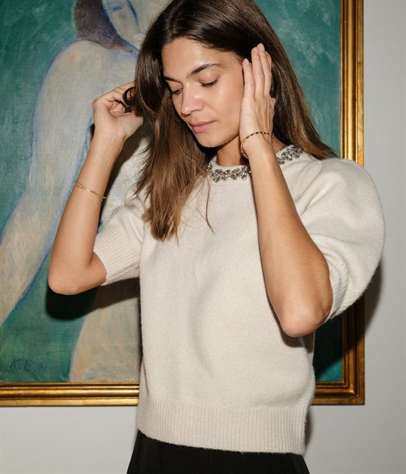 Maia Stone Knit blouse