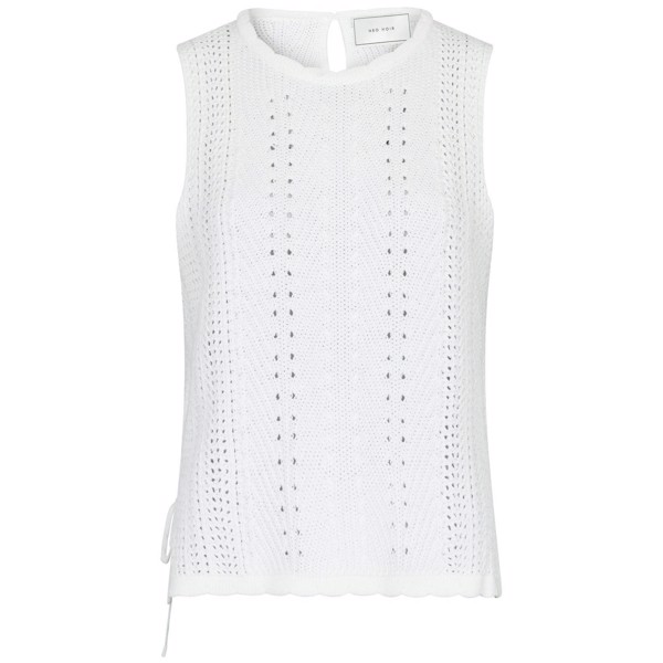 Aritza Crochet Knit Top White