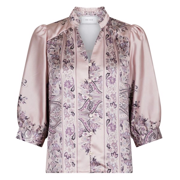 Roselle Paisley Border Blouse Dusty rose