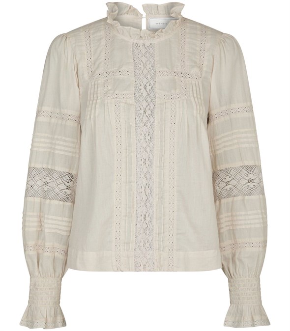 Ebba S Voile Blouse Ivory