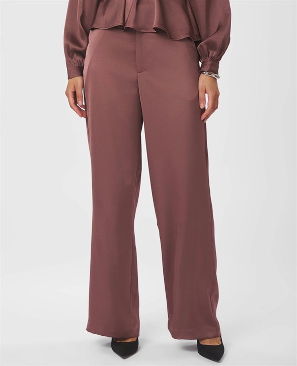 Emmett Heavy Sateen Pants - Dark Rose