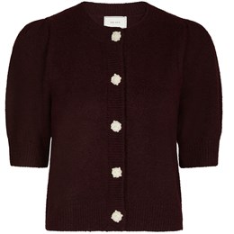 Trudy Deco Knit Cardigan Wine