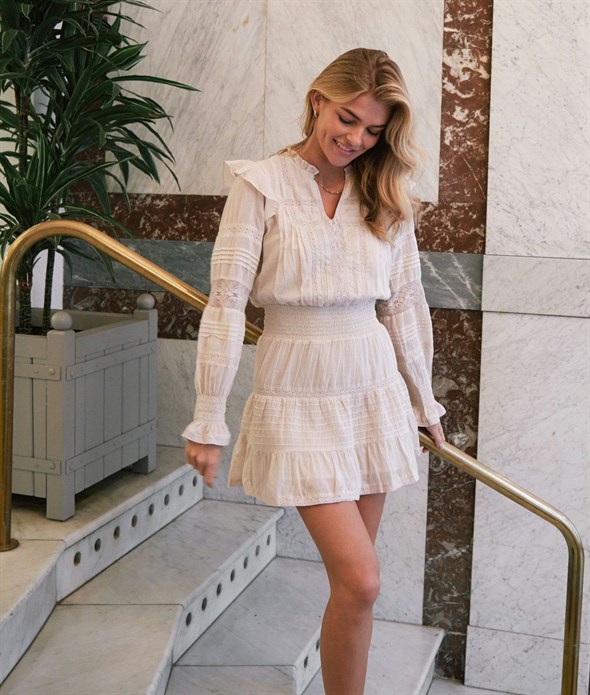 Aran S voile Dress Ivory