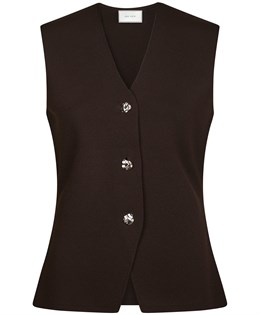 Sway Smooth Knit Waistcoat Dark Brown