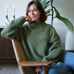 Paulina Fluffy Knit Blouse Dusty Green