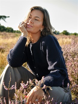 Puli Knit cardigan Navy