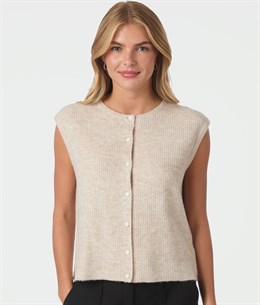 Everest Knit Vest Sand Melange