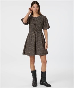 Auda Check Smock Dress