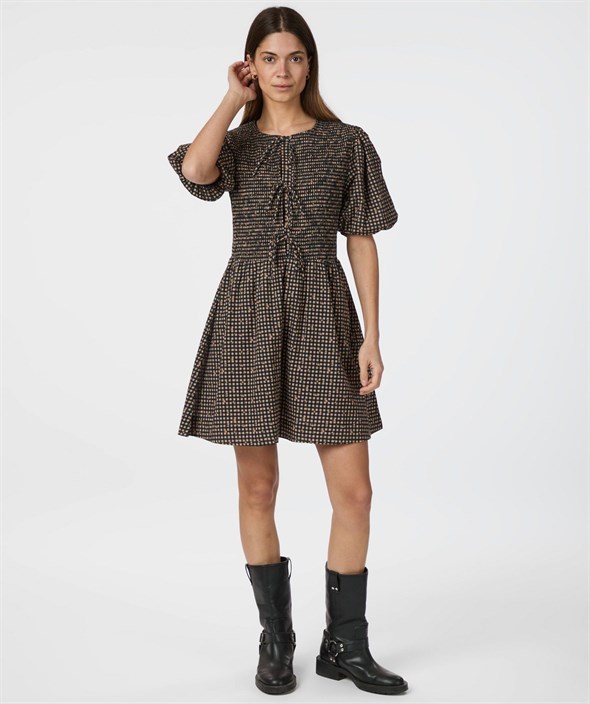 Auda Check Smock Dress
