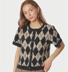 Allestar Check Knit Cardigan