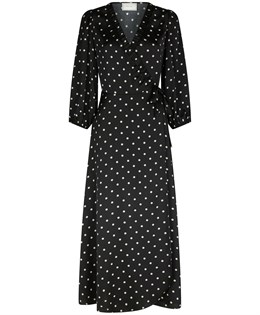 Malinga Dot Dress Black