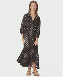 Malinga Dot Dress Dark Brown