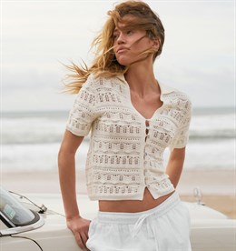 Marisini Stitch Polo Knit Top