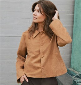 Nilo Faux Suede jacket - Cognac
