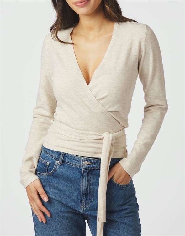 Tilfa Knit Wrap Blouse