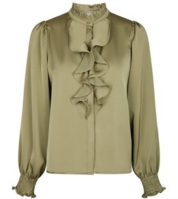 Zamola Blouse - Dusty Army