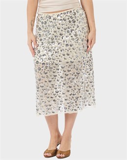 Gilla Flower Sequins Skirt