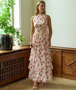 Marli Amazing Chiffon Rose Dress - Rose