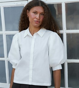 Etta Poplin Shirt - White