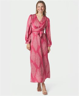 Bretti Paisley Drop Dress - Cherry Pink
